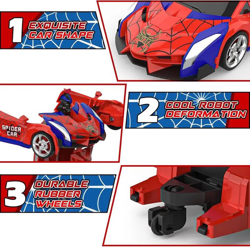 [Xmasgifts]Transform Easter RC Cars for Boys 3-15,2.4Ghz Remote Control 1:18 Scale Robot Deformation 360° Rotation Rechargeable Batteries Included High-Quality ABS Plastic Gift Set,Blackfriday,Christmas