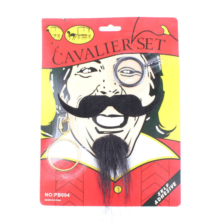 Halloween Decoration Simulation Fake Beard Earrings Beard