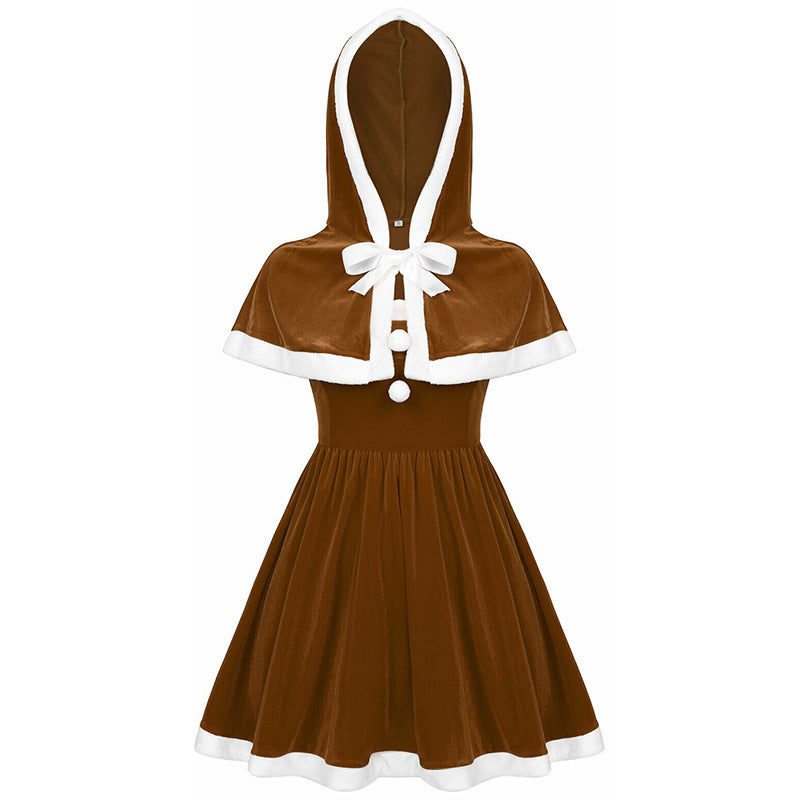 Women's Costumes Hooded Cape Christmas Party