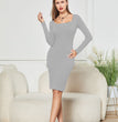 Long Sleeve Tight Skirt Siamese Body Shaping