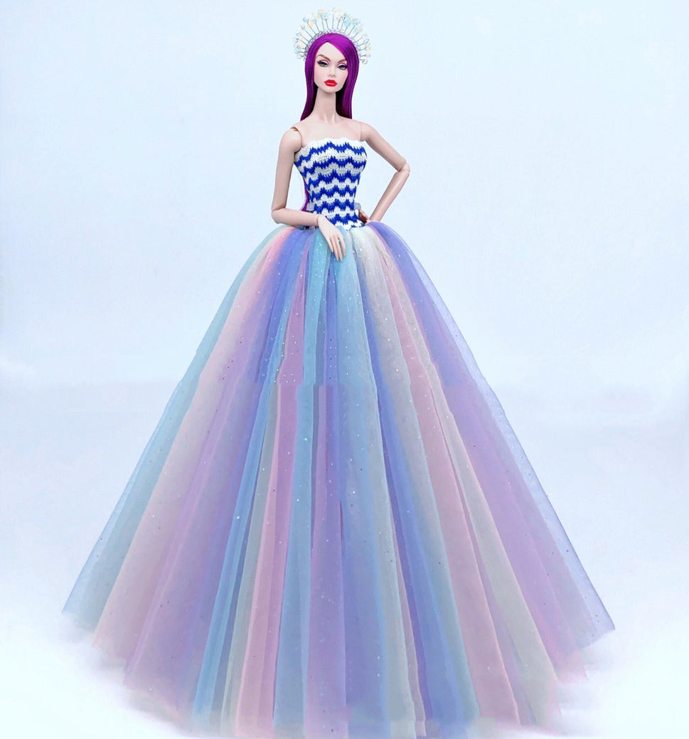 Colorful Flashing Big Wedding Dress Toy Princess Christmas Halloween