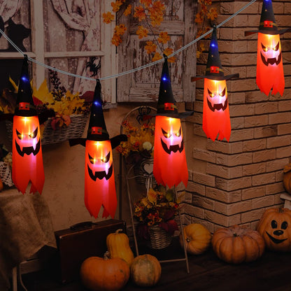 5 String Wizard Hats Halloween Decoration String Lights Horror