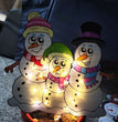 Christmas Scene Decoration With LED Lights Christmas Snowman Ornaments
