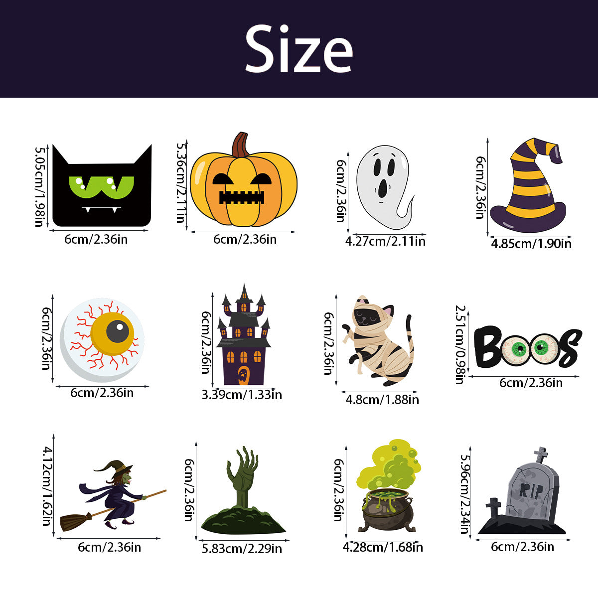 Fashion Simple Halloween Cake Decorative Planting Flags