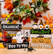 Halloween Decorations Ghost Festival Dwarf Pumpkin Wooden Decoration