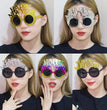 Creative 2024 Happy New Year Party Glasses Supplies Photo Props Holiday Dance Dress Up Funny Glasses
