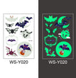 Halloween Glowing Bats Tattoo Stickers Fake Tattoos Paste on Face Arm Leg for Kids Body Art Sticker