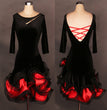 Costumes Competition Suit Velvet Latin Dance Dress
