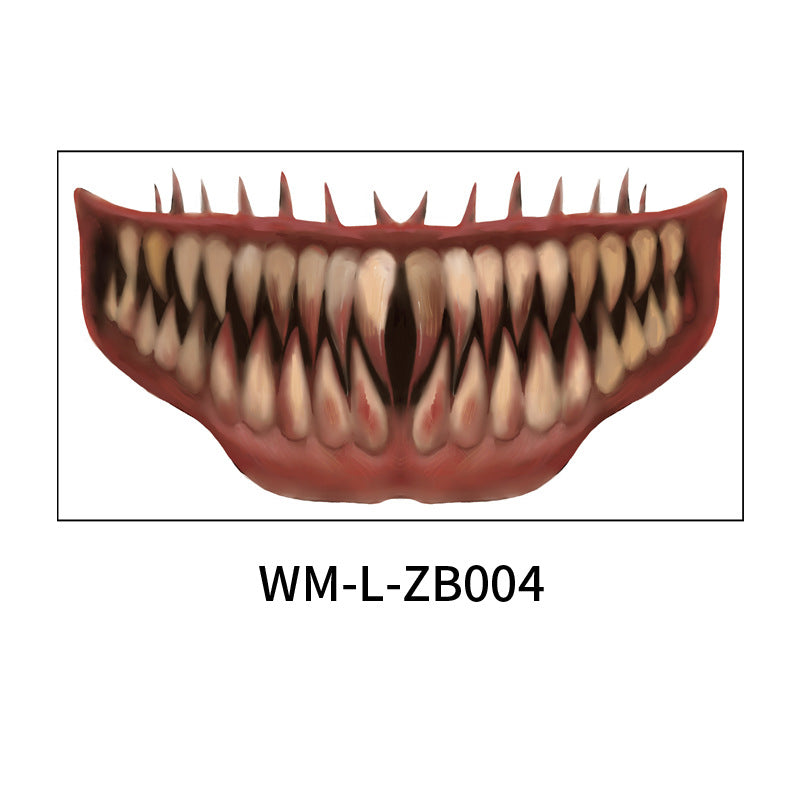 Halloween Mouth Tattoo Stickers Party Horror