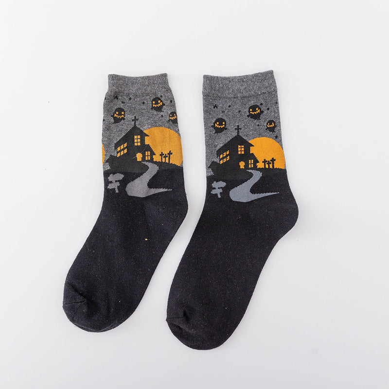 Women's Fashion Jacquard Halloween Warm Socks