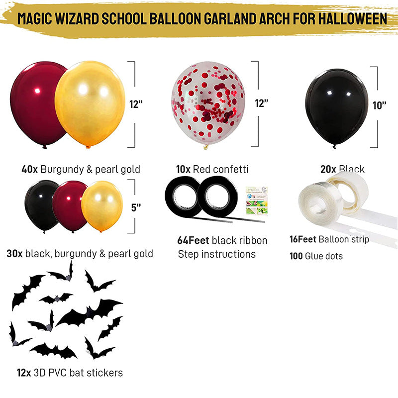 Balloon Set Bat Latex Balloon Halloween Balloon Chain Set Balloon