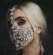 Fashion Exaggerated Halloween Rhinestone Crystal Masquerade Mask Party