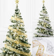 LED Lights Hot Stamping Double-layer Ribbon Christmas Decorations