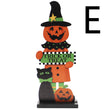 Halloween Pumpkin Man Witch Home Table Decoration Woodwork Ornaments