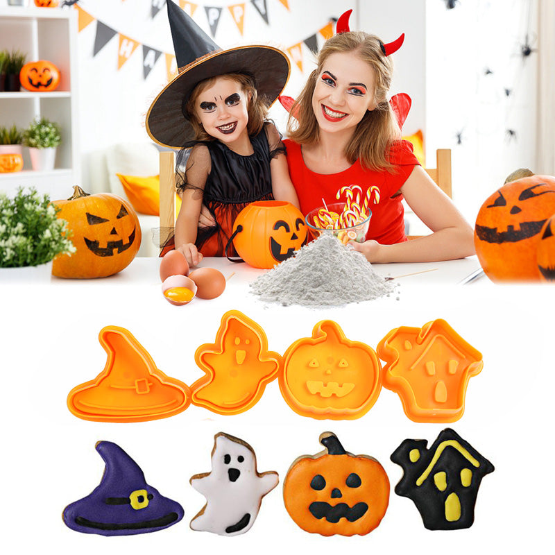 Baking Set Tool Halloween Diy Cake Decoration Plastic Cookie Cutter Mold