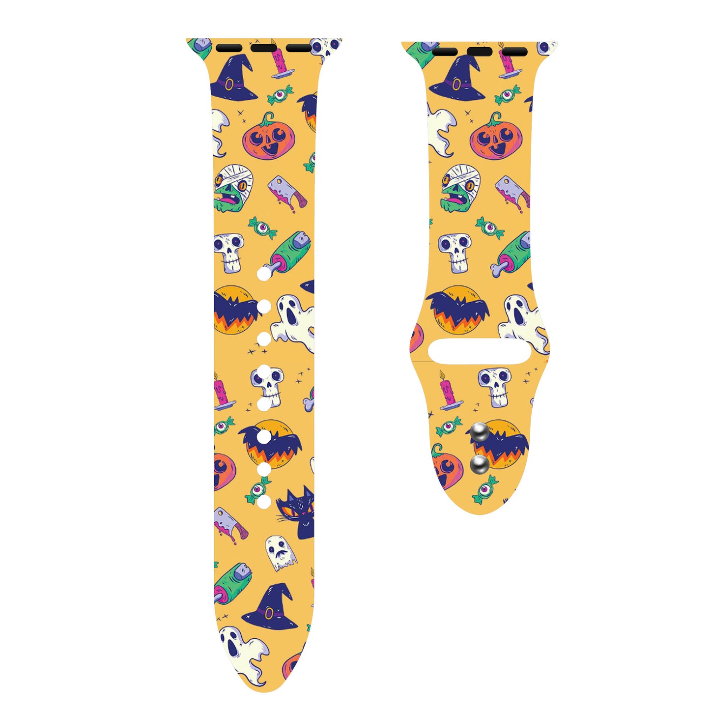 Halloween Series Color Printed Silicone Sports Strap