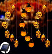 Halloween Skull Wind Chimes Solar Powered LED Light For Garden Decoration Outdoor Elegant Wind Chimes Decor Garden Ornaments