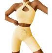 Drawstring Cross Sports Bra Vest For Women