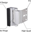 2 Pack Door Reinforcement Locks with 8 Screws, Home Security Door Lock for Toddler, Childproof Door Lock Night Lock Withstand 800 Lbs Silver