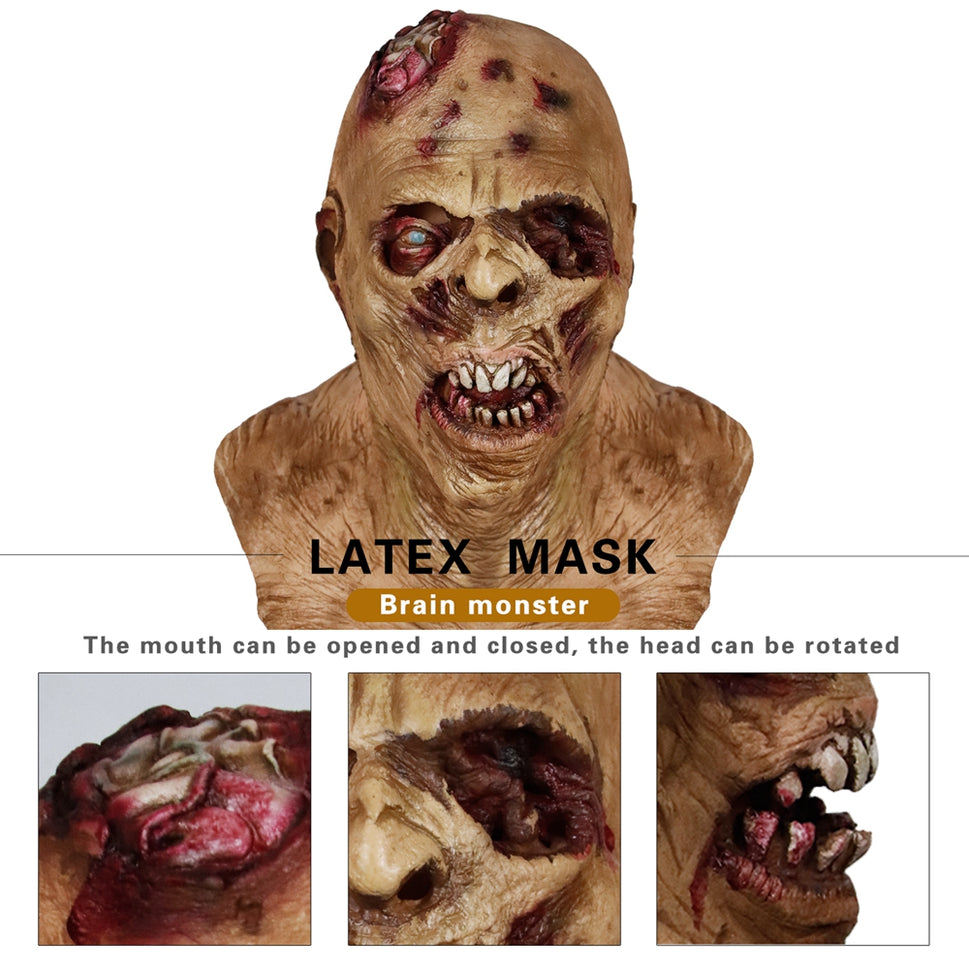 Latex Zombie Zombie Headgear Halloween Props Hanging Ghost Witch