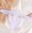Women's Lace Transparent Rhinestone Letter Shorts