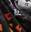 Halloween Party Lace Patchwork Positioning Print Short Sleeve Swing Dress