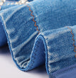 Denim Beaded Tube Top Body Sculpting Costumes