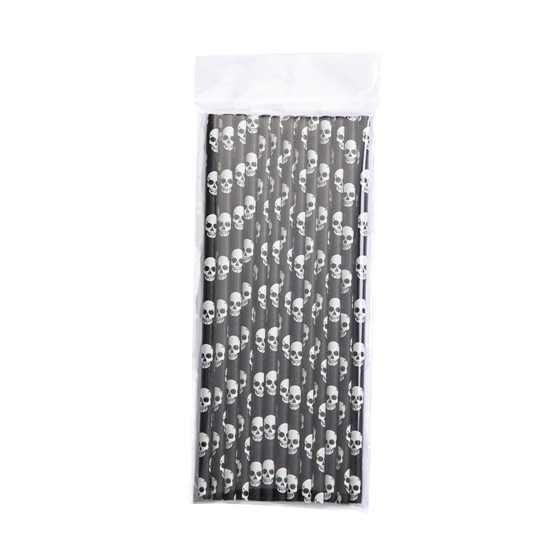 Halloween Party Paper Disposable Straw