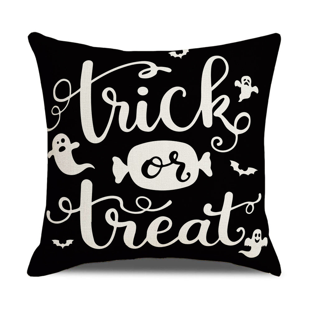 Halloween New Pumpkin English Alphabet Cartoon Car Sofa Cushion Waist Pillowcase