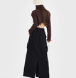 Retro Loose Pockets Workwear Skirt