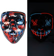Glowing Mask Blue And Purple Left And Right Cross Two-color Halloween Props