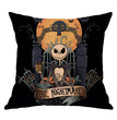 Linen Skull Halloween Pillow Cover