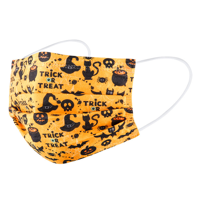 Halloween Print With 3-layer Meltblown Disposable Mask