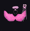 Wings Props Flower Girl Dress Up Halloween Christmas Show Feather Wings