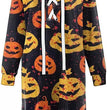 Halloween Lace-up V-neck Strapless Printed Dress For Women
