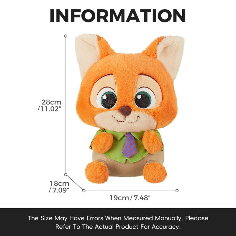 Disney Zootopia 2 Feature Plush Judy Hopps and Plush Nick Wilde - Plush Toys for Kids and Preschoolers - Stuffed Animal Movie Toys for Kids and Collectors -Plush Toys Gifts for Friends Family Kids Christmas New Year Chidlren Day Gifts(11")