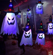 Halloween Holiday Decoration Lanterns Cloth Art Ghost Halloween String Lights