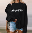 Halloween Women's Long Sleeve Casual Print Padded Sweatshirt