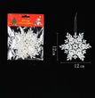 Plastic White Snowflake String Window Christmas Party Place Pendant