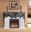 Halloween lace fireplace cloth