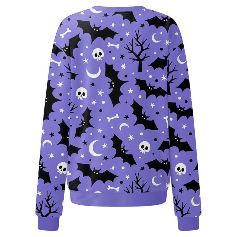 Amazon Women's New Halloween Ladies Round Neck