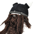 Halloween handmade hat with wig and horns