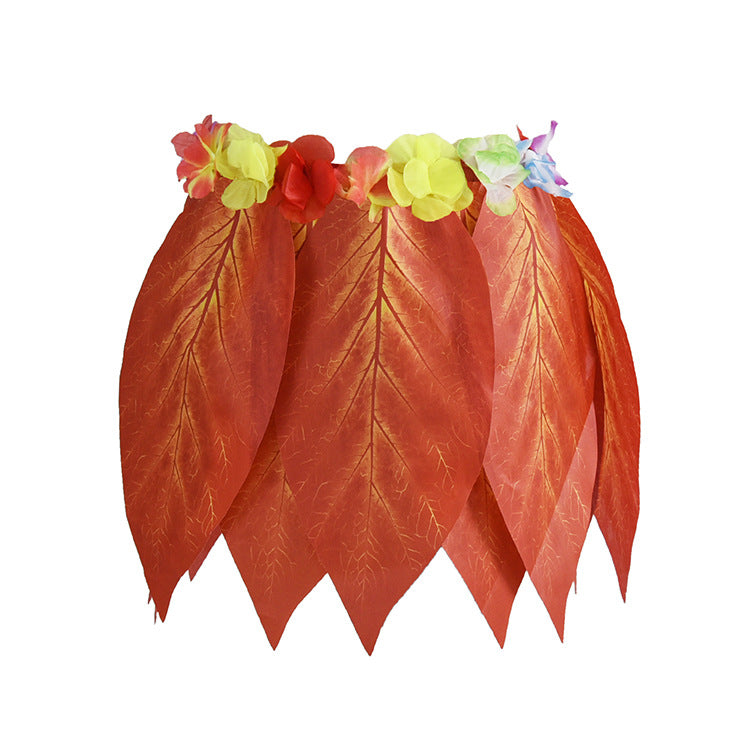Hawaiian Simulation Leaf Skirt Hula Halloween Party Costume