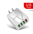 Illuminated 4USB Mobile Phone Charger 3A Charging Head