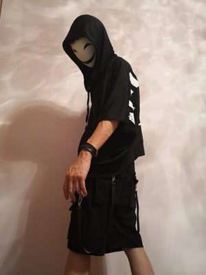 Smiling Mask Halloween Party Props Masquerade Funny Scary Dark Bullet Shadow Yin