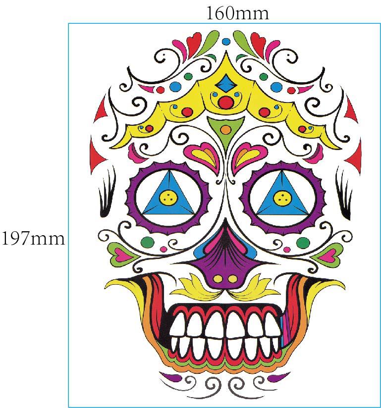 European And American Halloween Face Tattoo Stickers Day Of The Dead