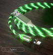 Magnetic Charging Cable Streamer Fast Charging Cable Lighting Micro USB Cable LED Magnet Charger Type-C Cable