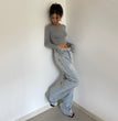 Women's Retro High Waist Loose Wide Legs Jeans