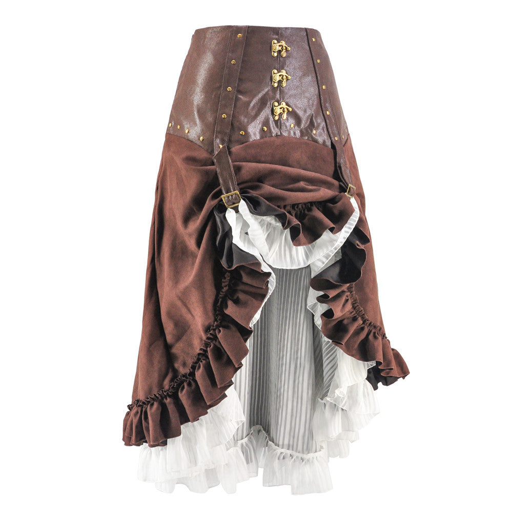 Halloween Stage Costume Steampunk Irregular Skirt Two-piece Suit