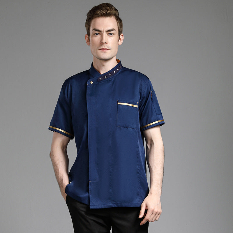 New Chef's Uniform Short Sleeve Men's Kitchen Clothes